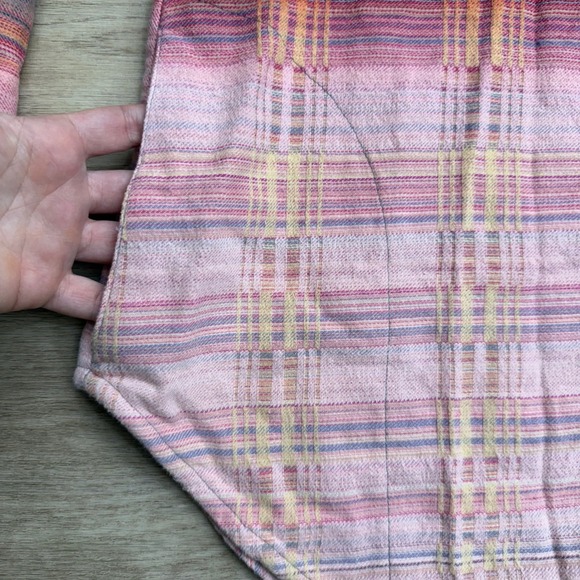 Aratta Silent Journey Flannel Shirt Jacket Patched Boho Grunge Ombre Bohemian - Picture 7 of 14